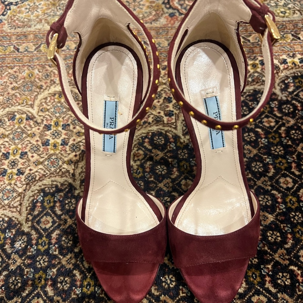 Prada Burgundy Sandals